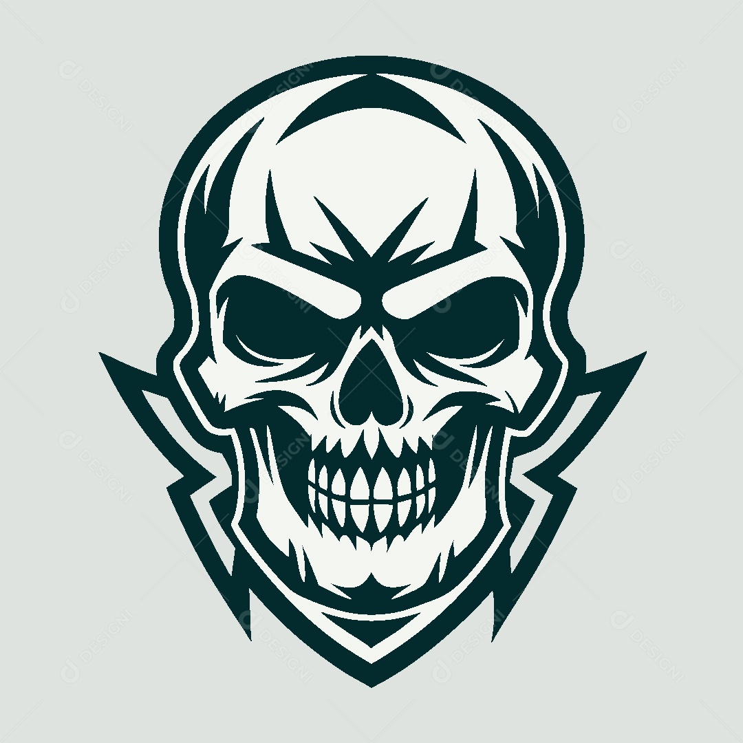 Modelo de Logo de Caveira Vetor EPS