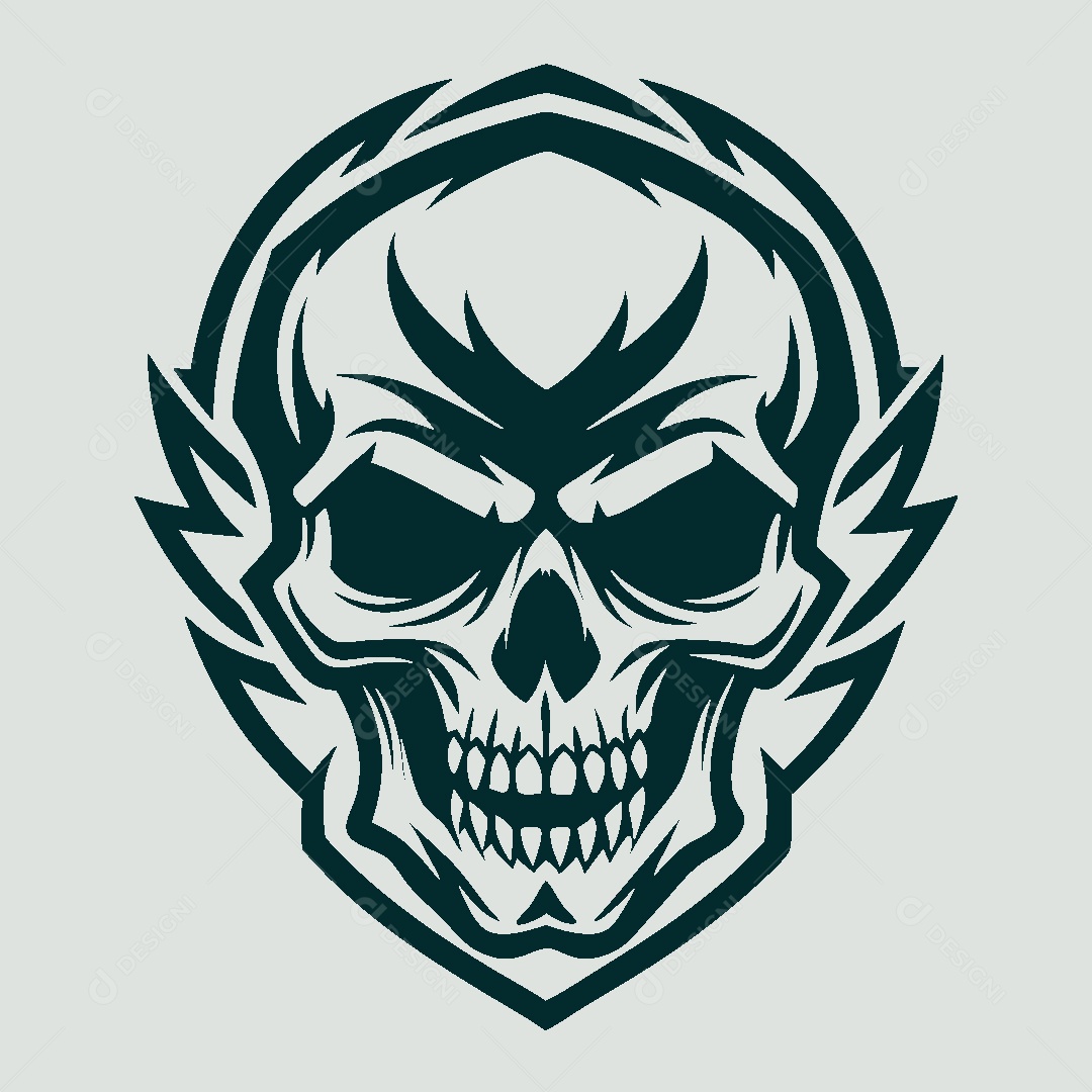 Modelo de Logo de Caveira Vetor EPS