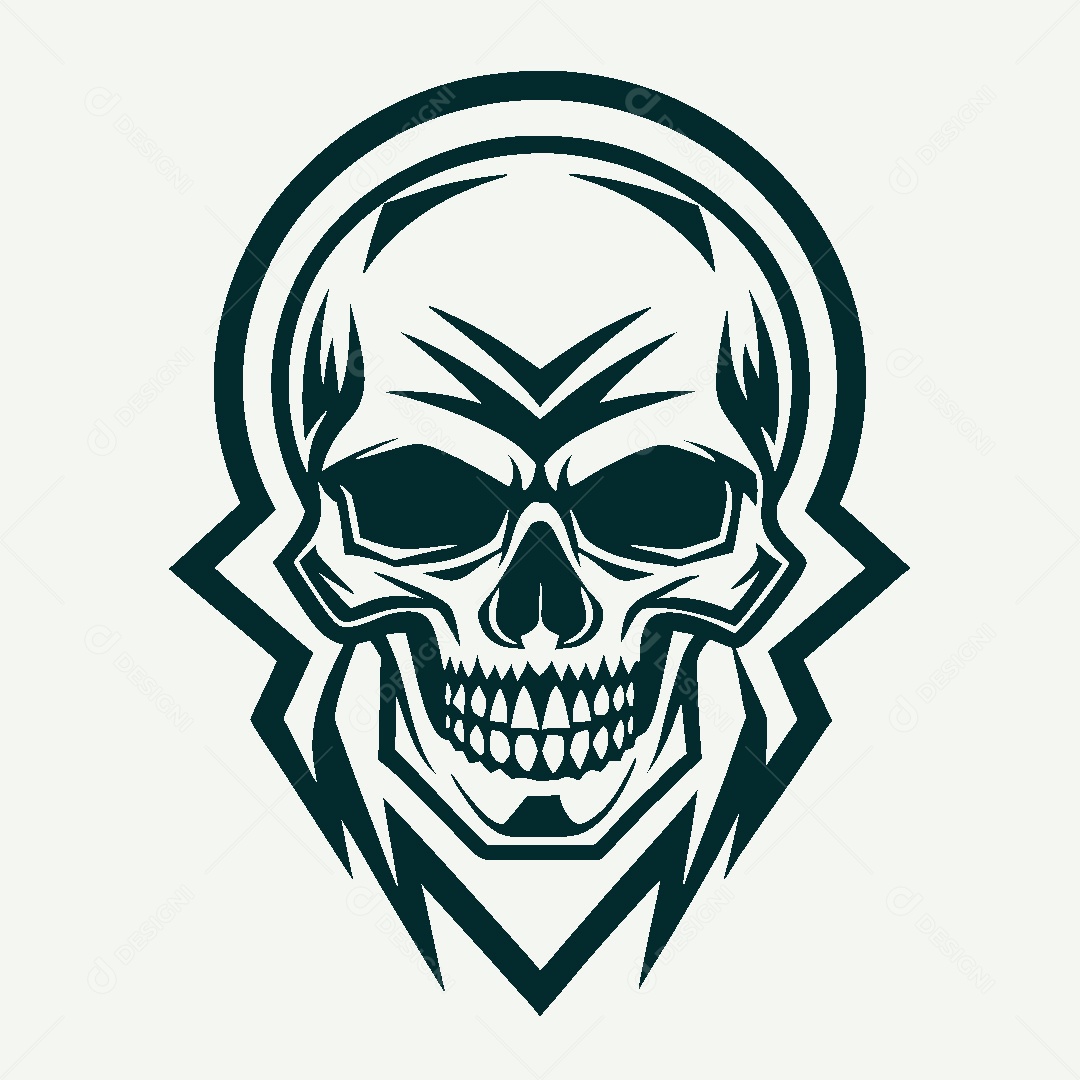 Modelo de Logo de Caveira Vetor EPS