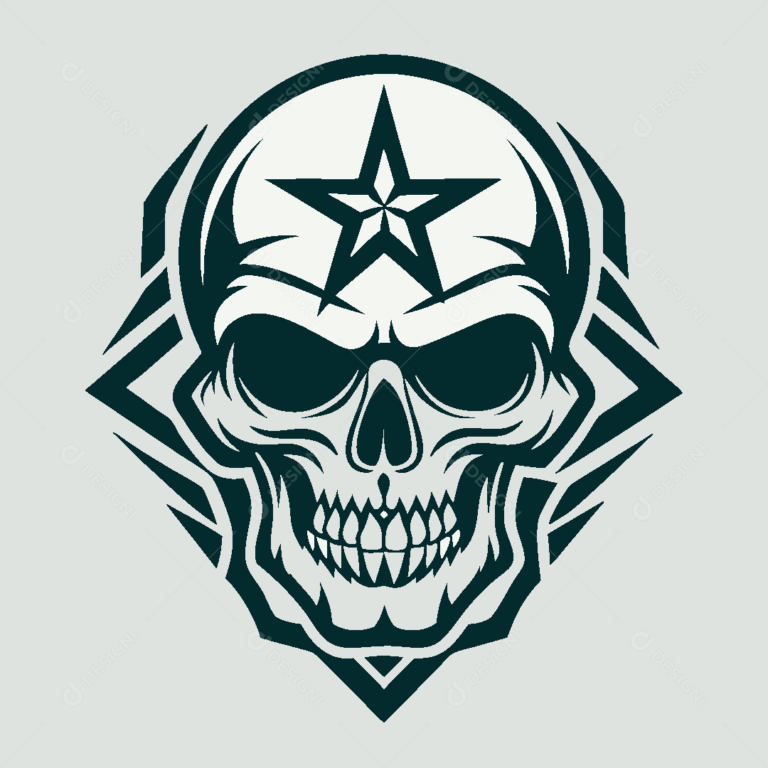 Modelo de Logo de Caveira Vetor EPS