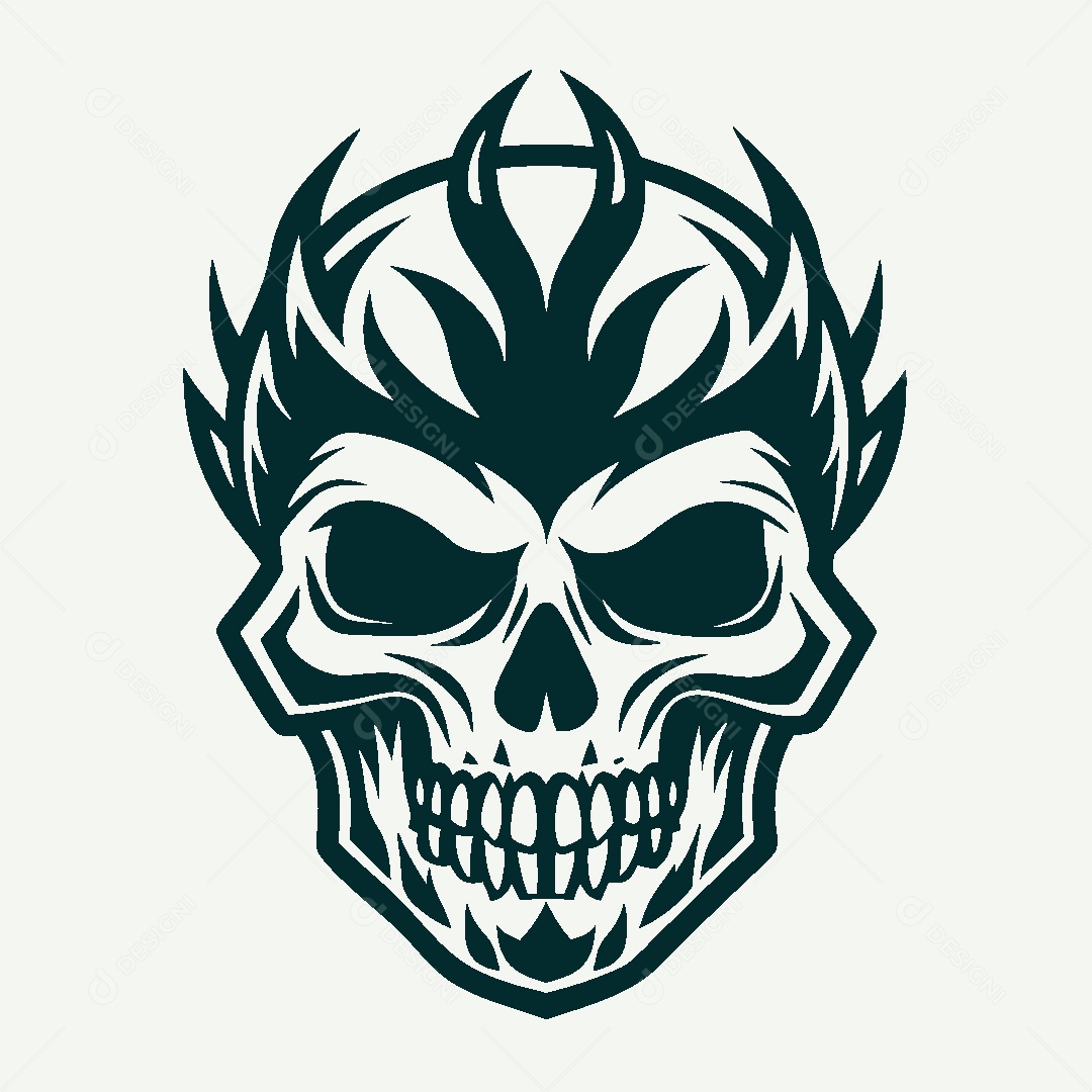 Modelo de Logo de Caveira Vetor EPS