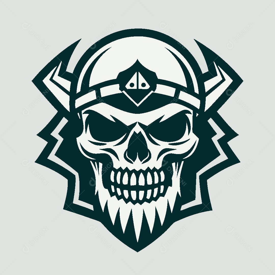 Modelo de Logo de Caveira Vetor EPS