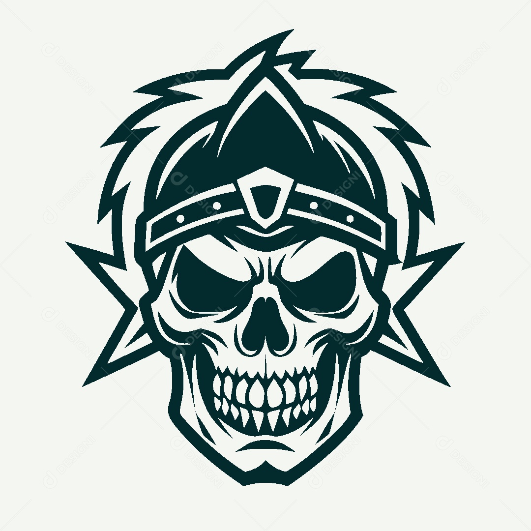 Modelo de Logo de Caveira Vetor EPS