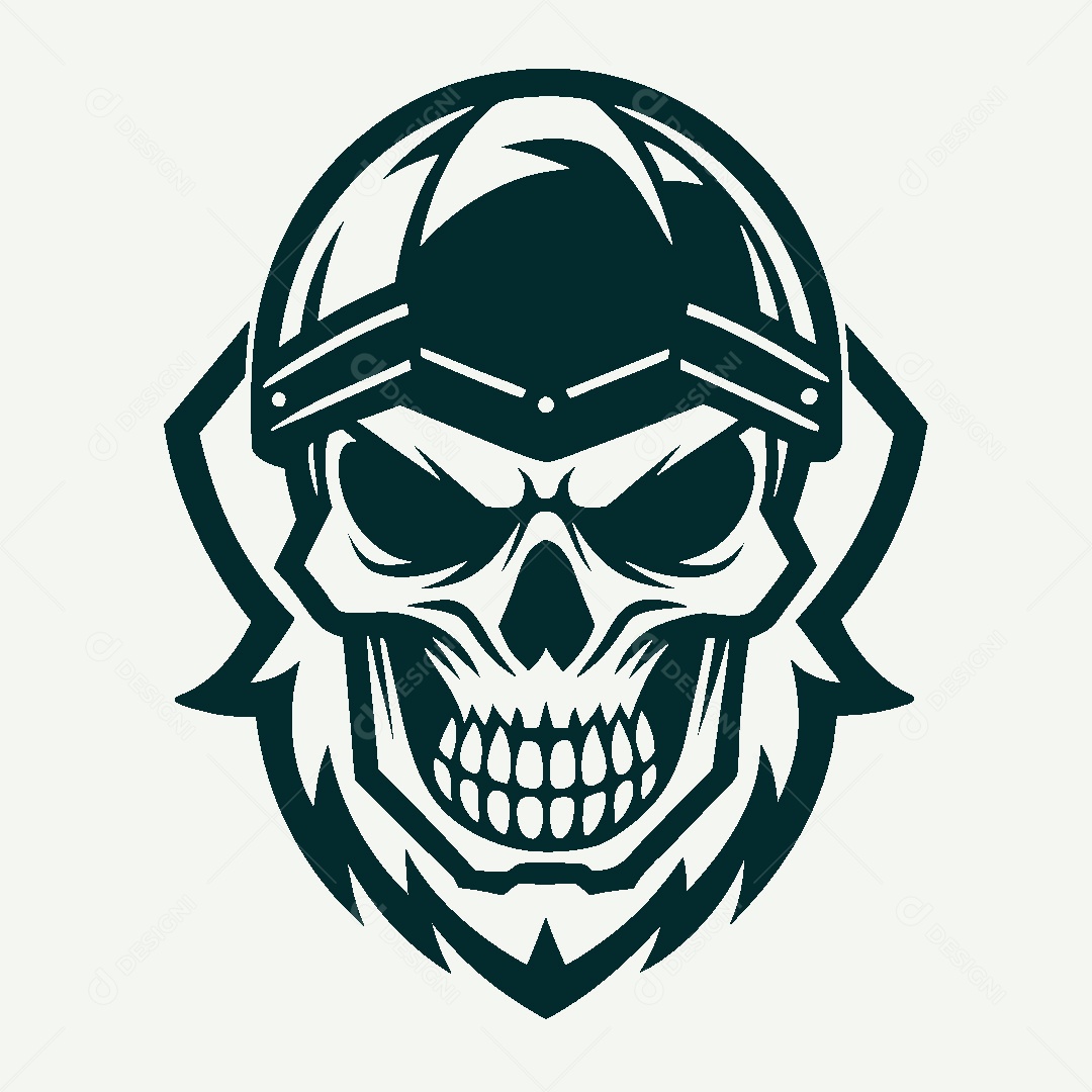 Modelo de Logo de Caveira Vetor EPS