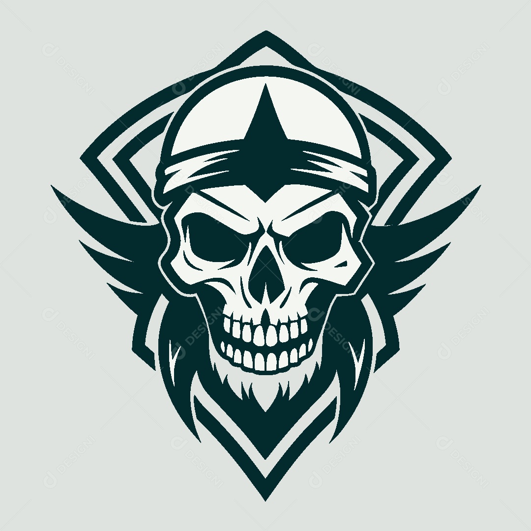 Modelo de Logo de Caveira Vetor EPS