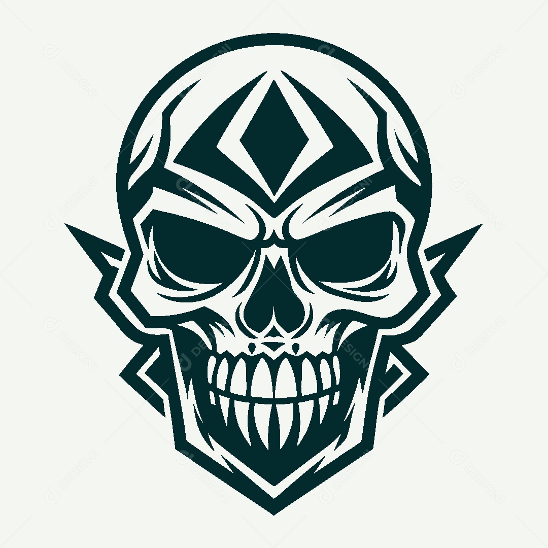 Modelo de Logo de Caveira Vetor EPS