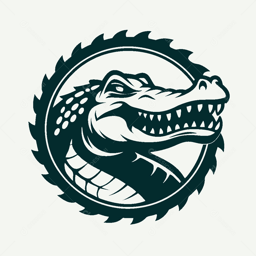 Modelo de Logo de Crocodilo Vetor EPS