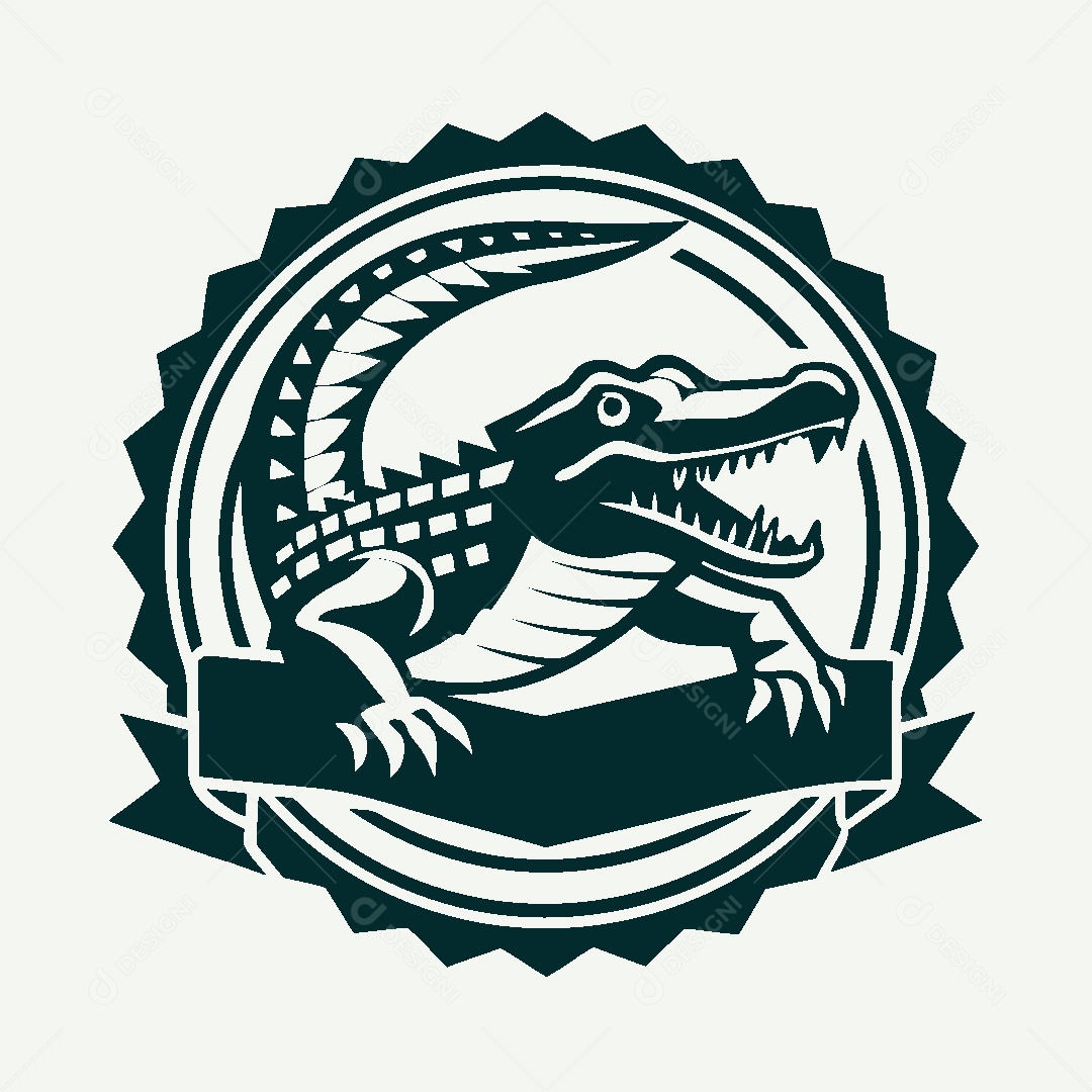 Modelo de Logo de Crocodilo Vetor EPS