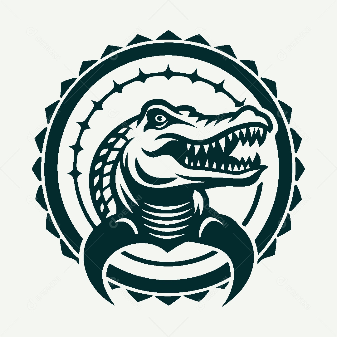 Modelo de Logo de Crocodilo Vetor EPS