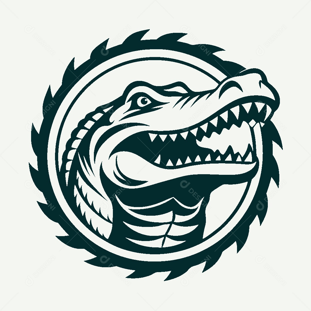 Modelo de Logo de Crocodilo Vetor EPS