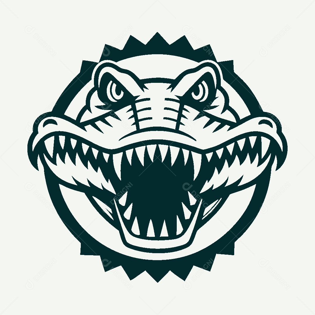 Modelo de Logo de Crocodilo Vetor EPS