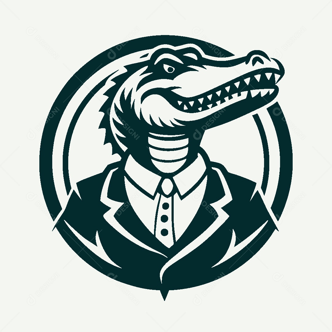 Modelo de Logo de Crocodilo Vetor EPS