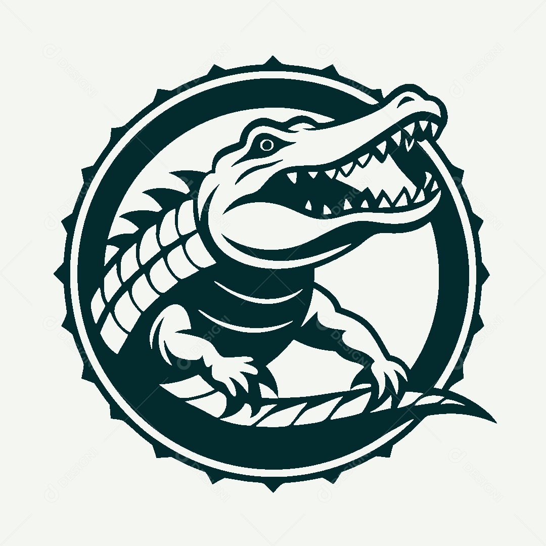 Modelo de Logo de Crocodilo Vetor EPS