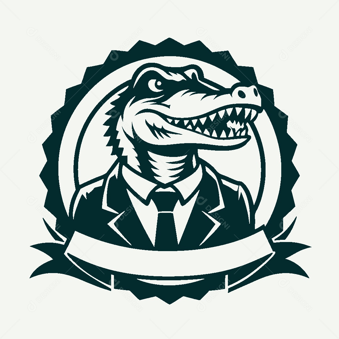 Modelo de Logo de Crocodilo Vetor EPS