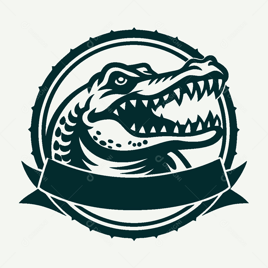 Modelo de Logo de Crocodilo Vetor EPS