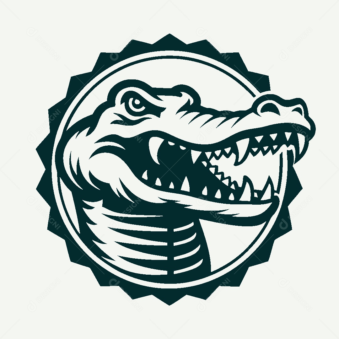 Modelo de Logo de Crocodilo Vetor EPS