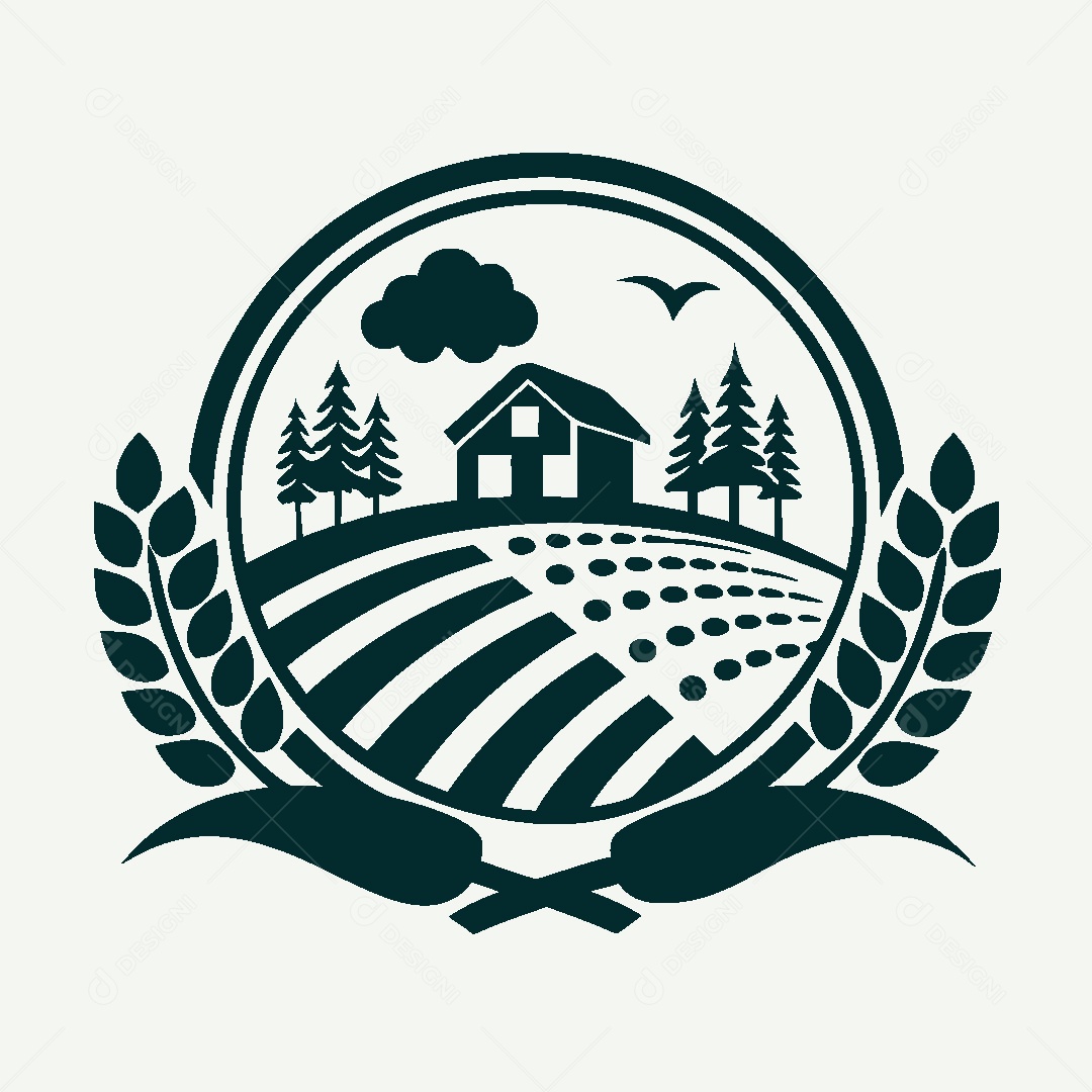 Modelo de Logo de Fazenda Vetor EPS