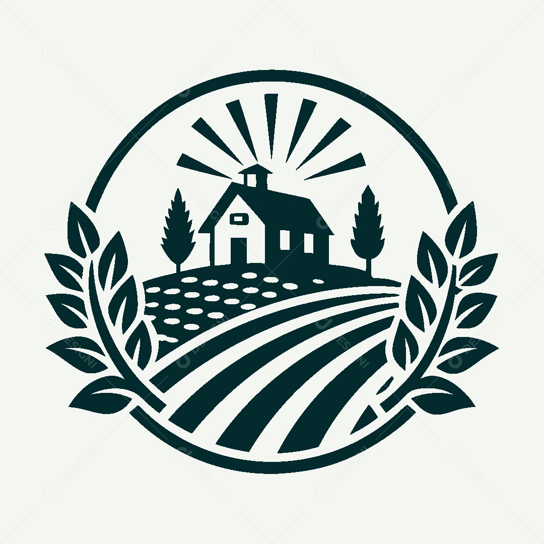 Modelo de Logo de Fazenda Vetor EPS