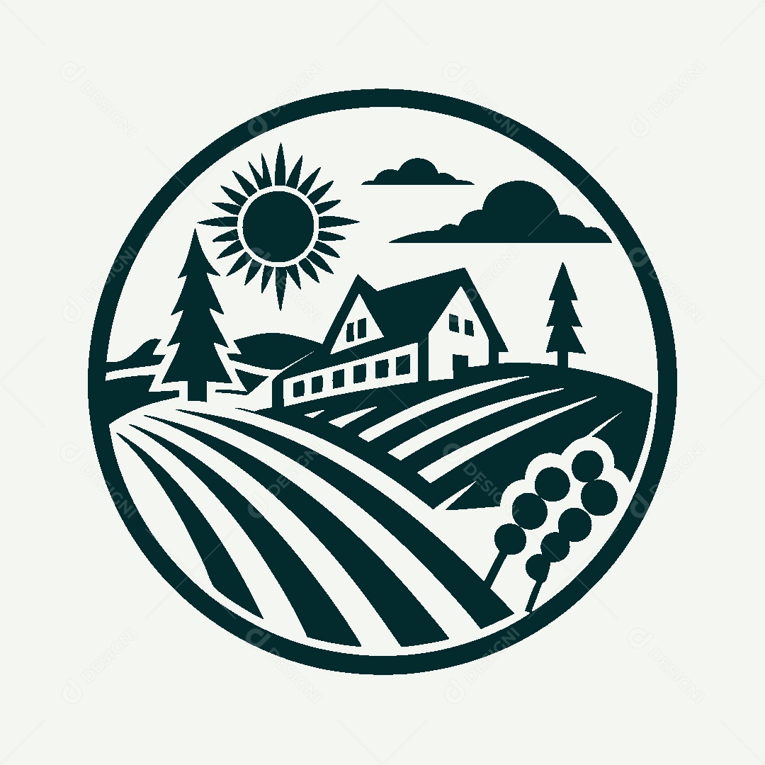 Modelo de Logo de Fazenda Vetor EPS