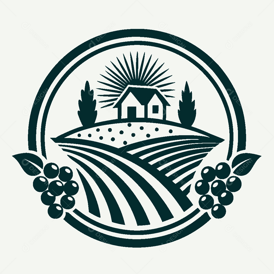 Modelo de Logo de Fazenda Vetor EPS