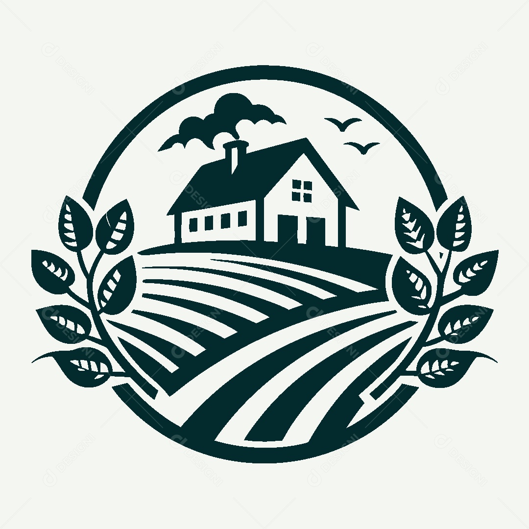Modelo de Logo de Fazenda Vetor EPS