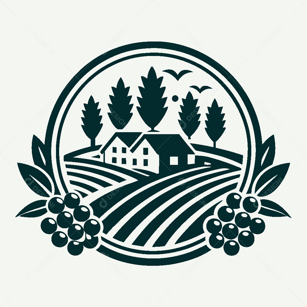 Modelo de Logo de Fazenda Vetor EPS