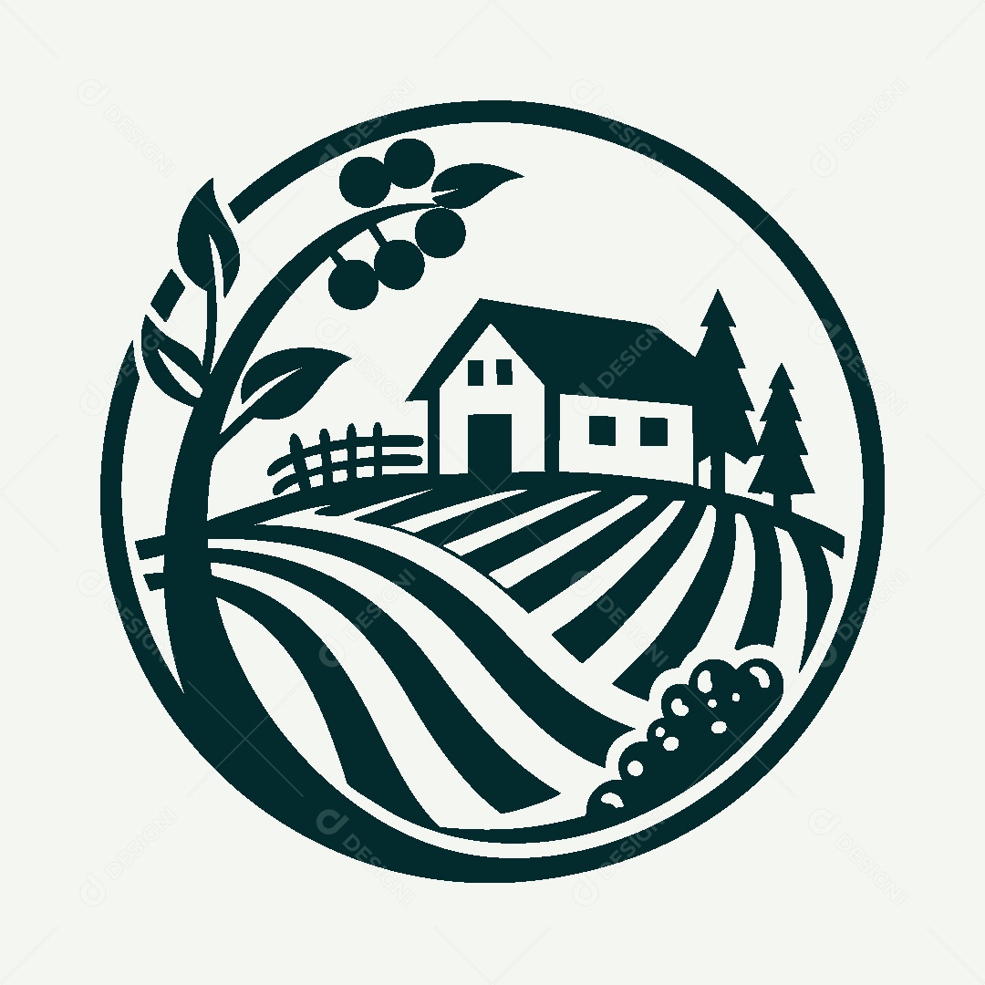 Modelo de Logo de Fazenda Vetor EPS