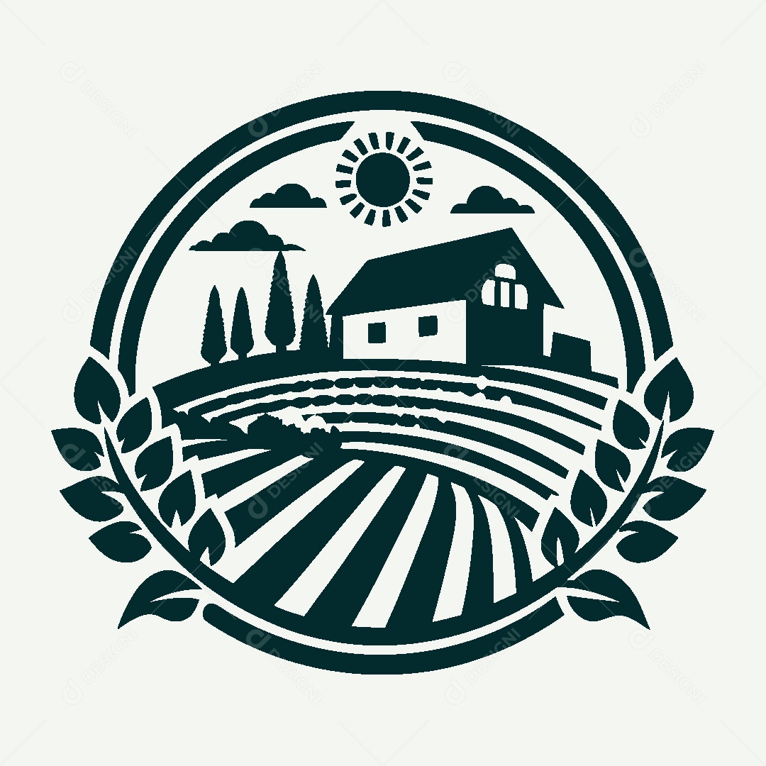 Modelo de Logo de Fazenda Vetor EPS