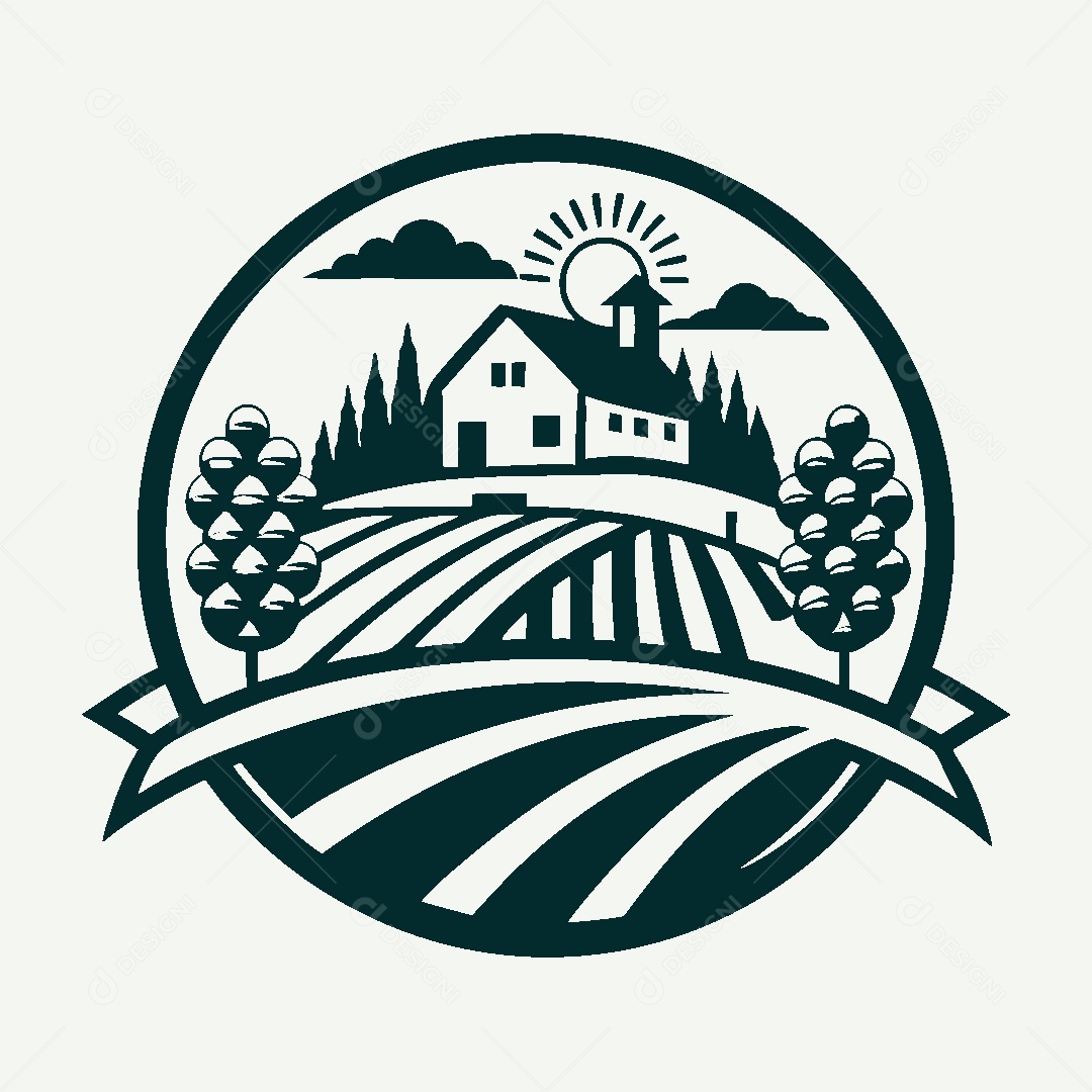 Modelo de Logo de Fazenda Vetor EPS