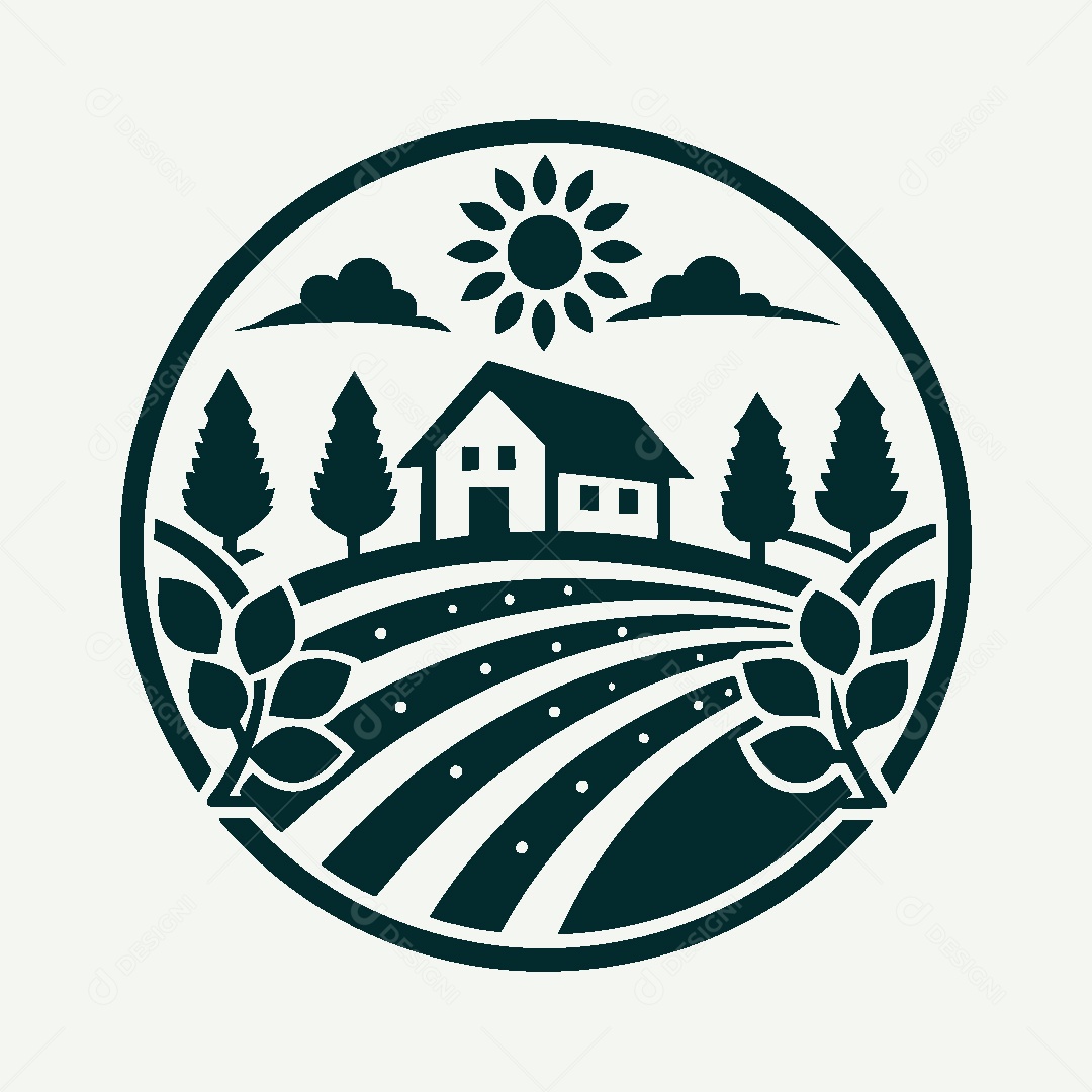 Modelo de Logo de Fazenda Vetor EPS