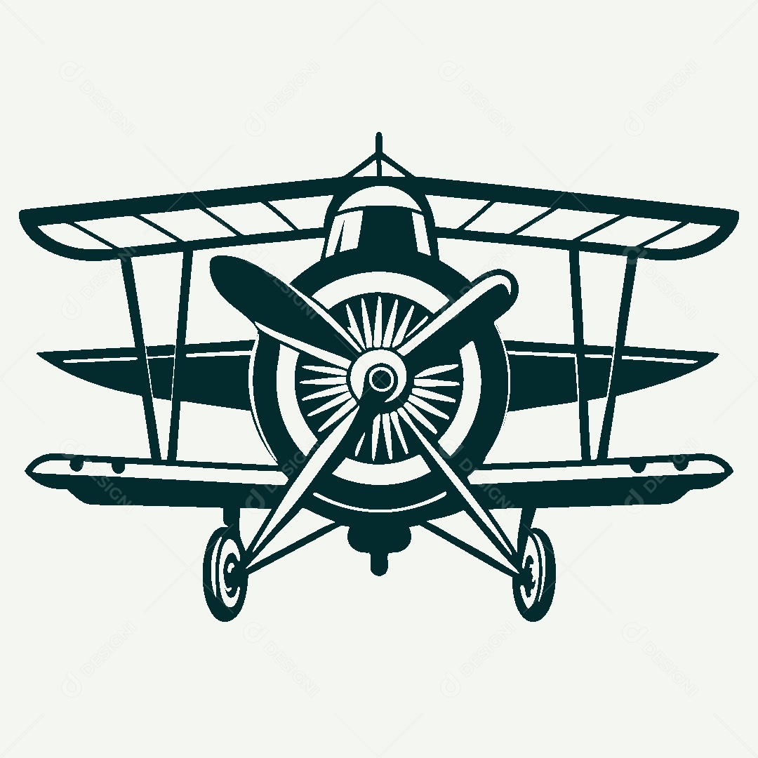 Modelo de Logo de Avião Vetor EPS