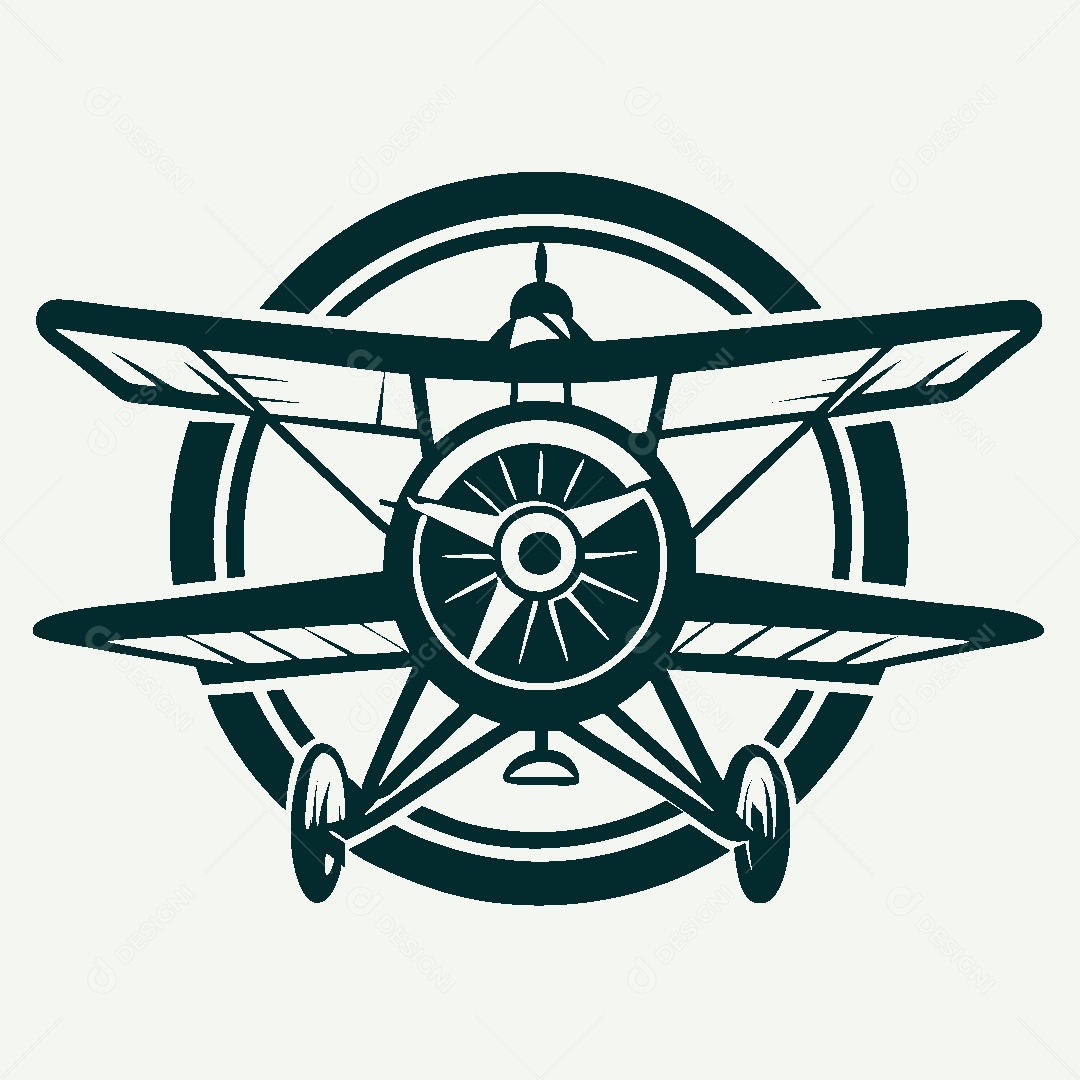Modelo de Logo de Avião Vetor EPS