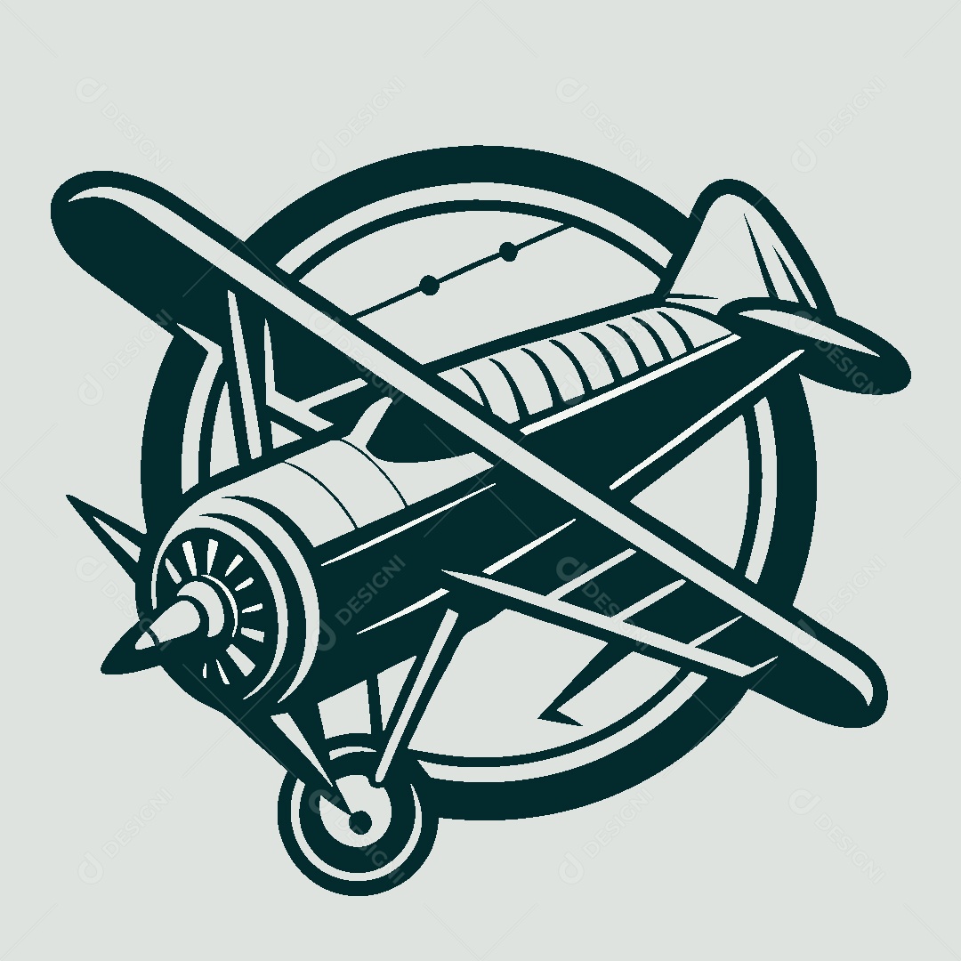 Modelo de Logo de Avião Vetor EPS