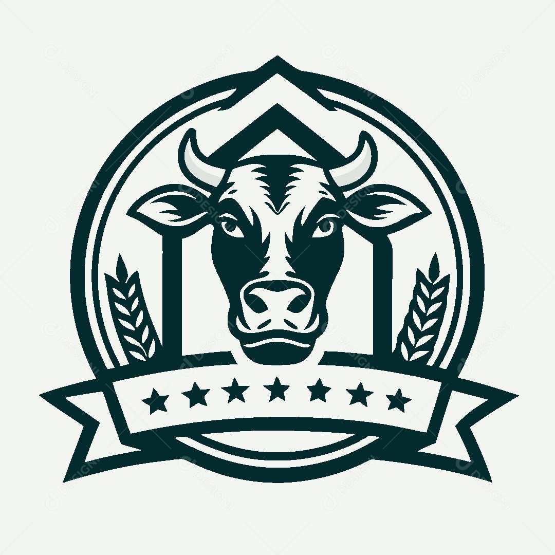 Modelo de Logo de Vaca Vetor EPS