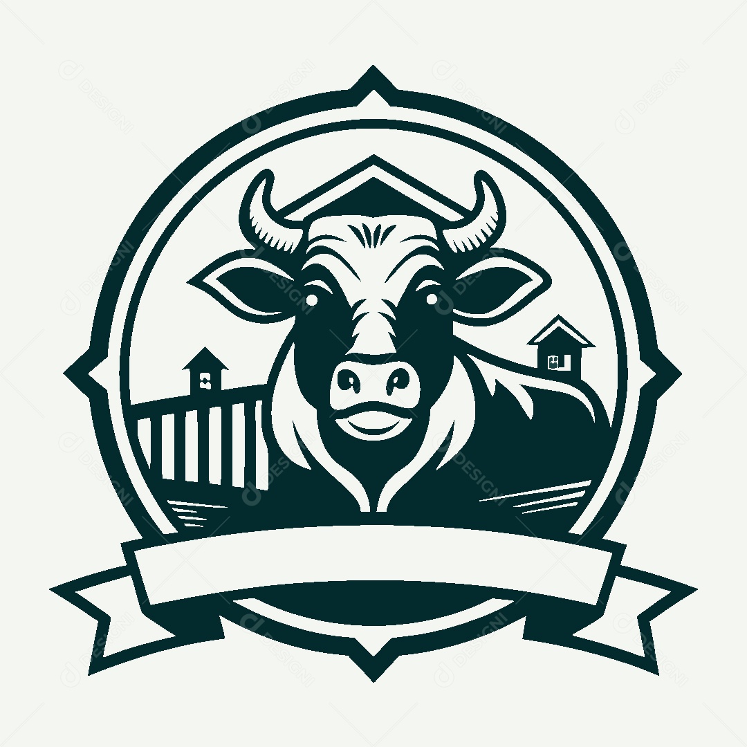 Modelo de Logo de Vaca Vetor EPS