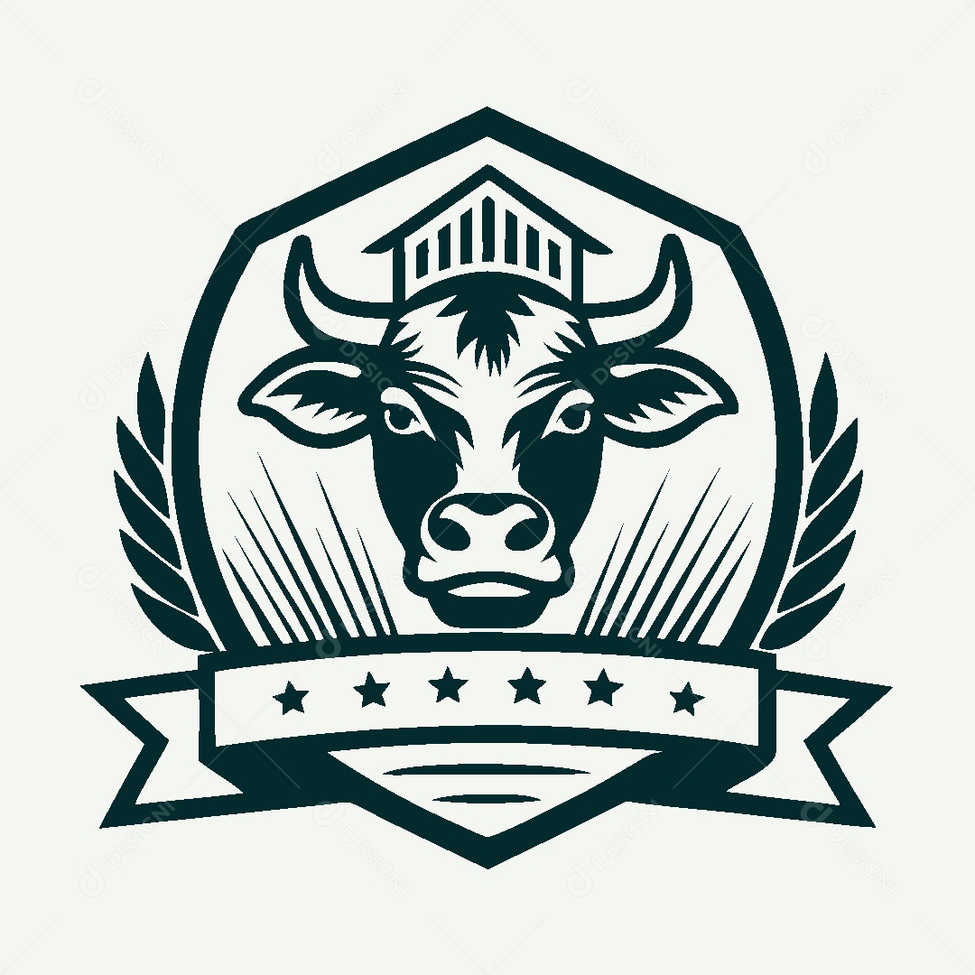 Modelo de Logo de Vaca Vetor EPS