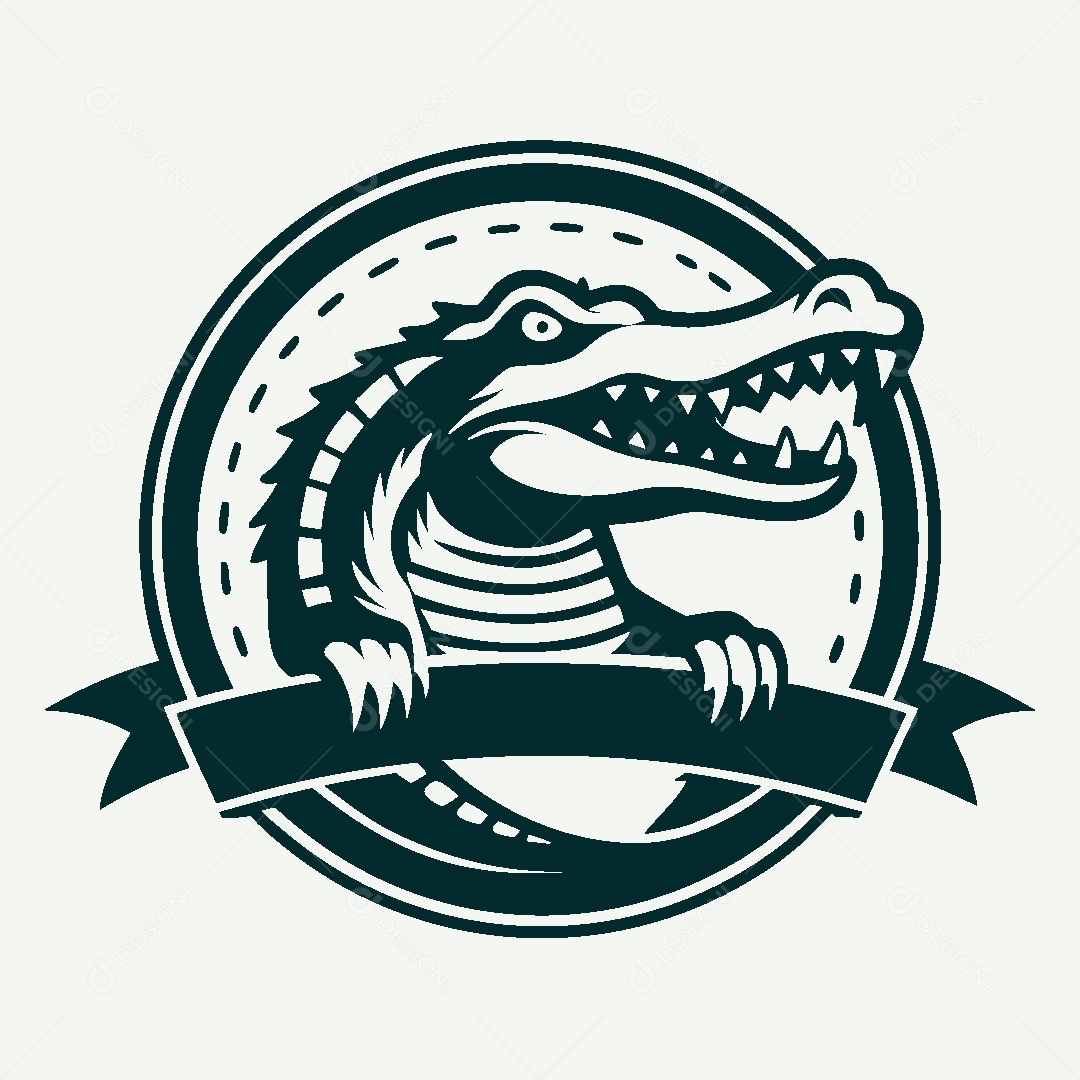 Modelo de Logo de Crocodilo Vetor EPS