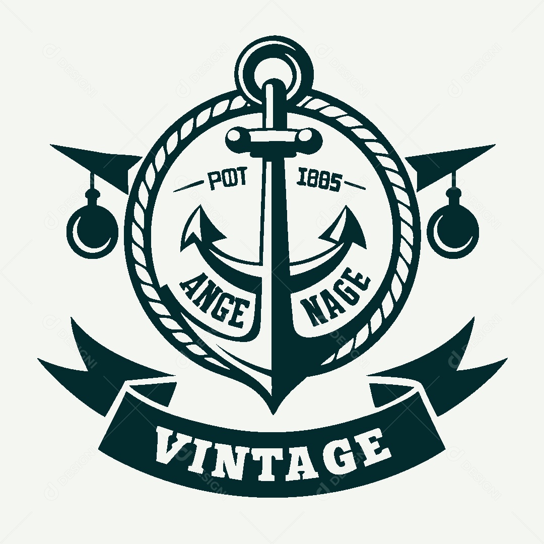 Modelo de Logo de Âncora Vetor EPS