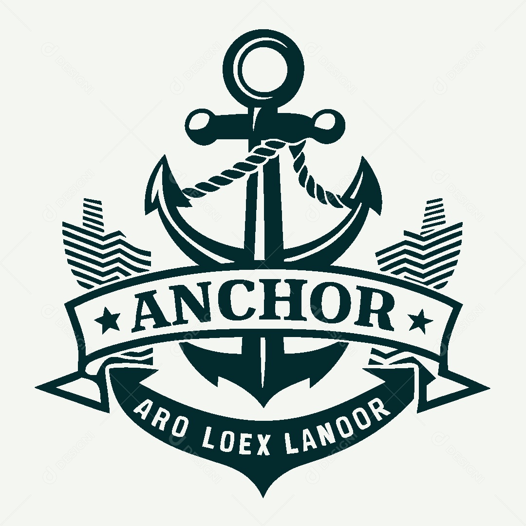 Modelo de Logo de Âncora Vetor EPS