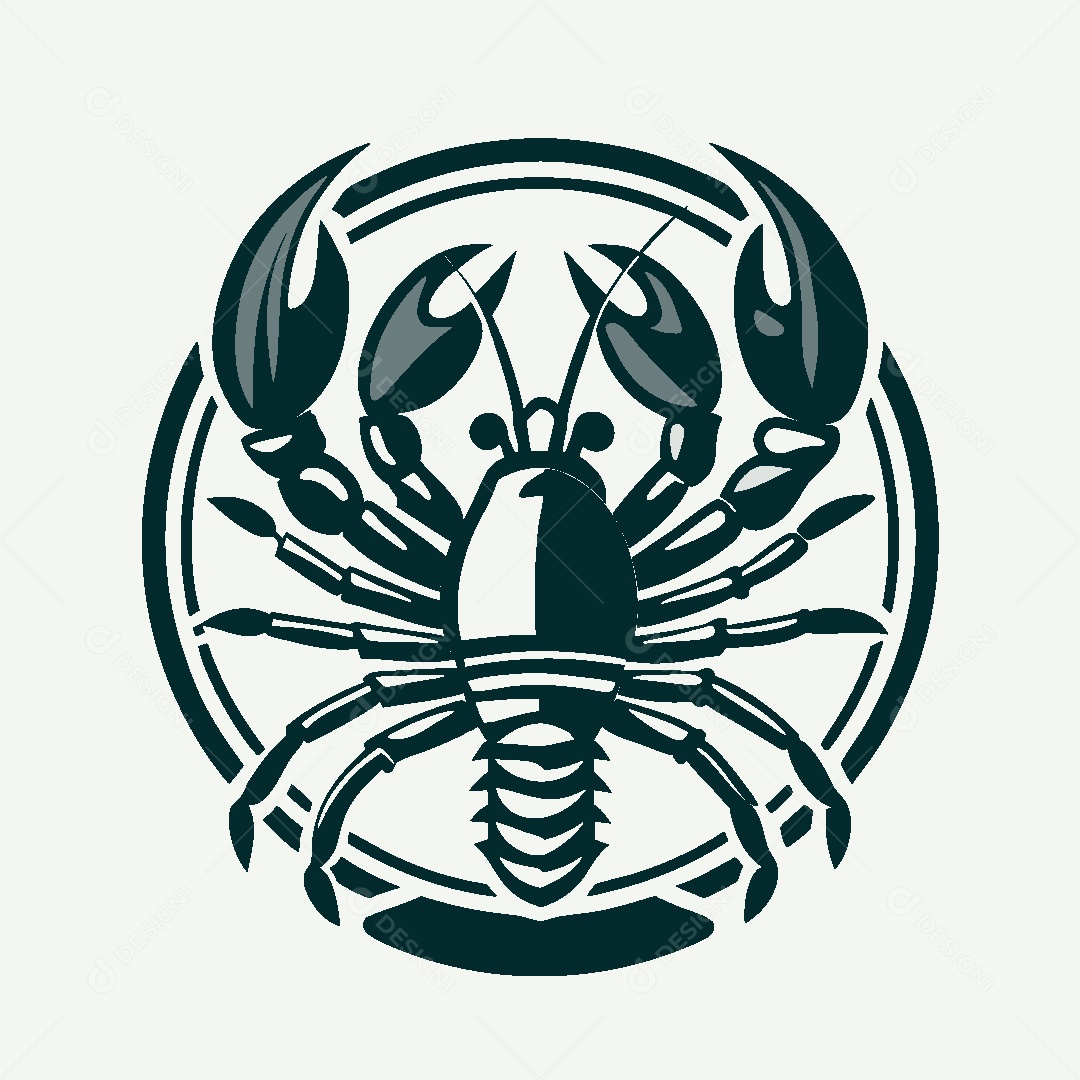 Modelo de Logo de Lagosta Vetor EPS