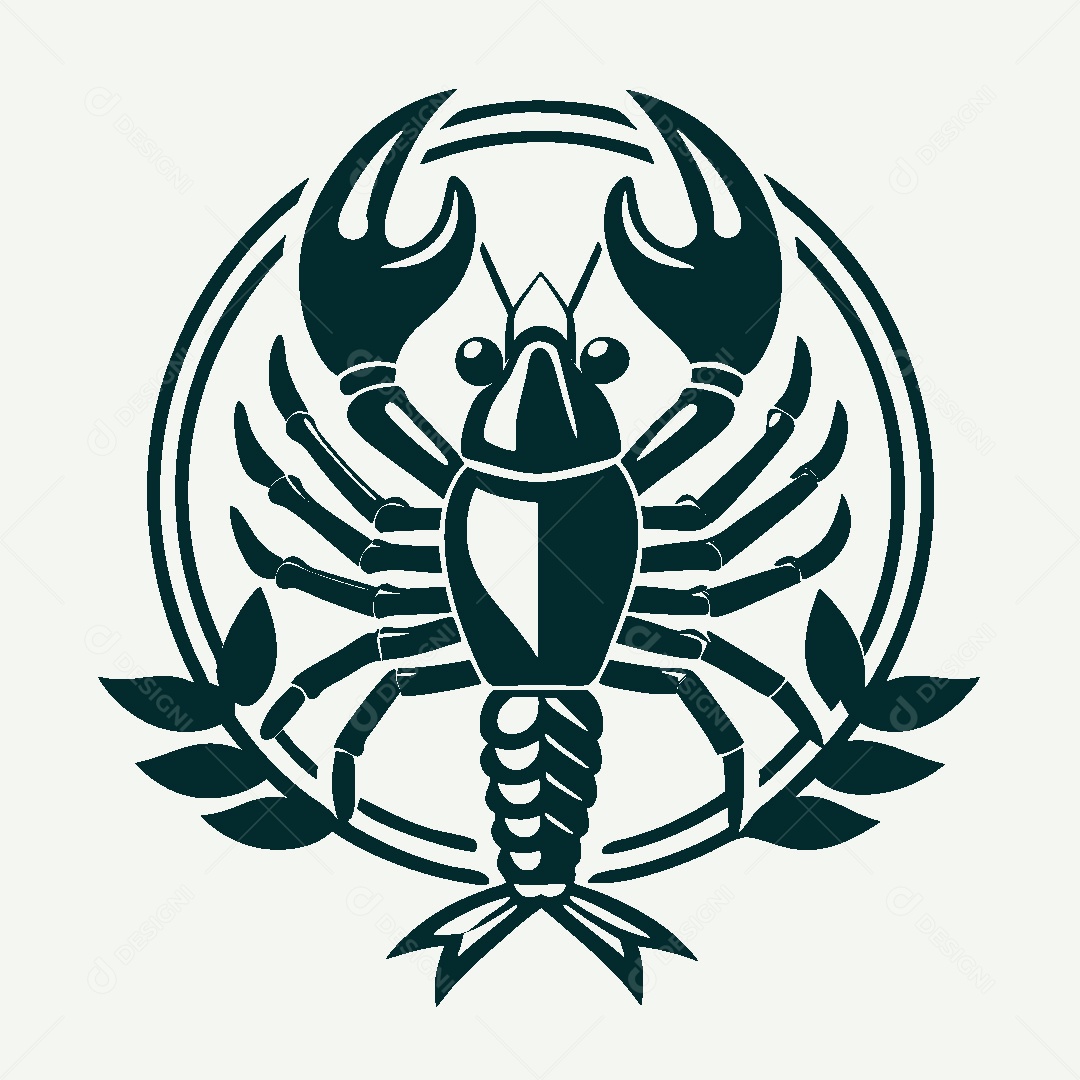 Modelo de Logo de Lagosta Vetor EPS