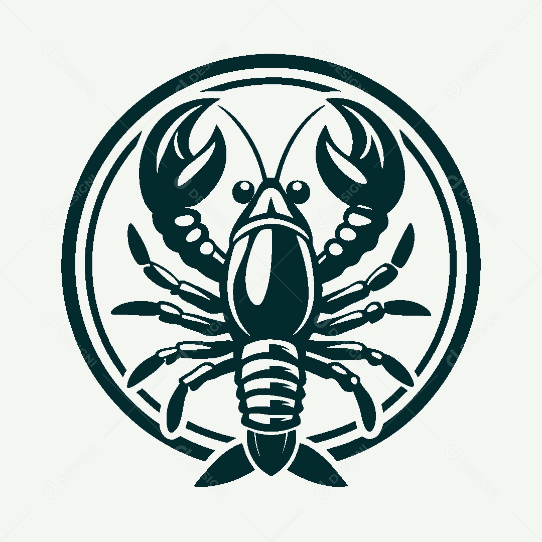 Modelo de Logo de Lagosta Vetor EPS