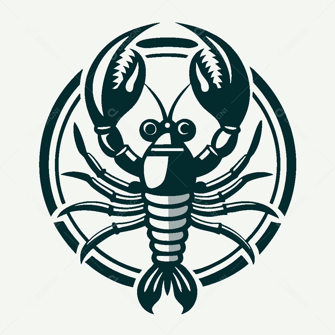 Modelo de Logo de Lagosta Vetor EPS
