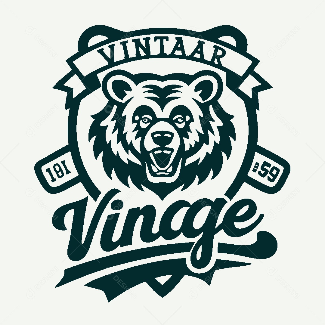 Modelo de Logo de Urso Vetor EPS