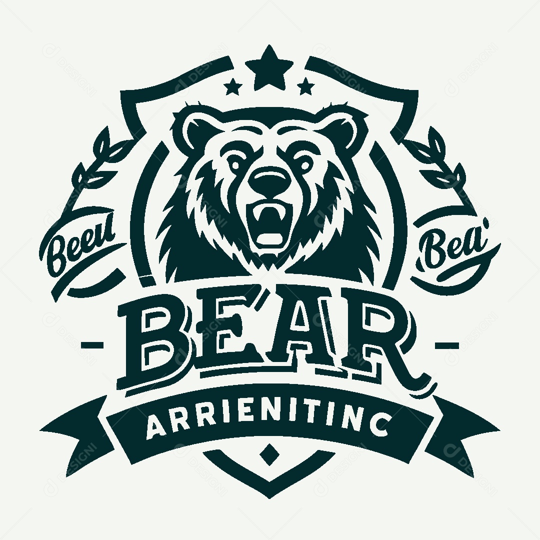 Modelo de Logo de Urso Vetor EPS