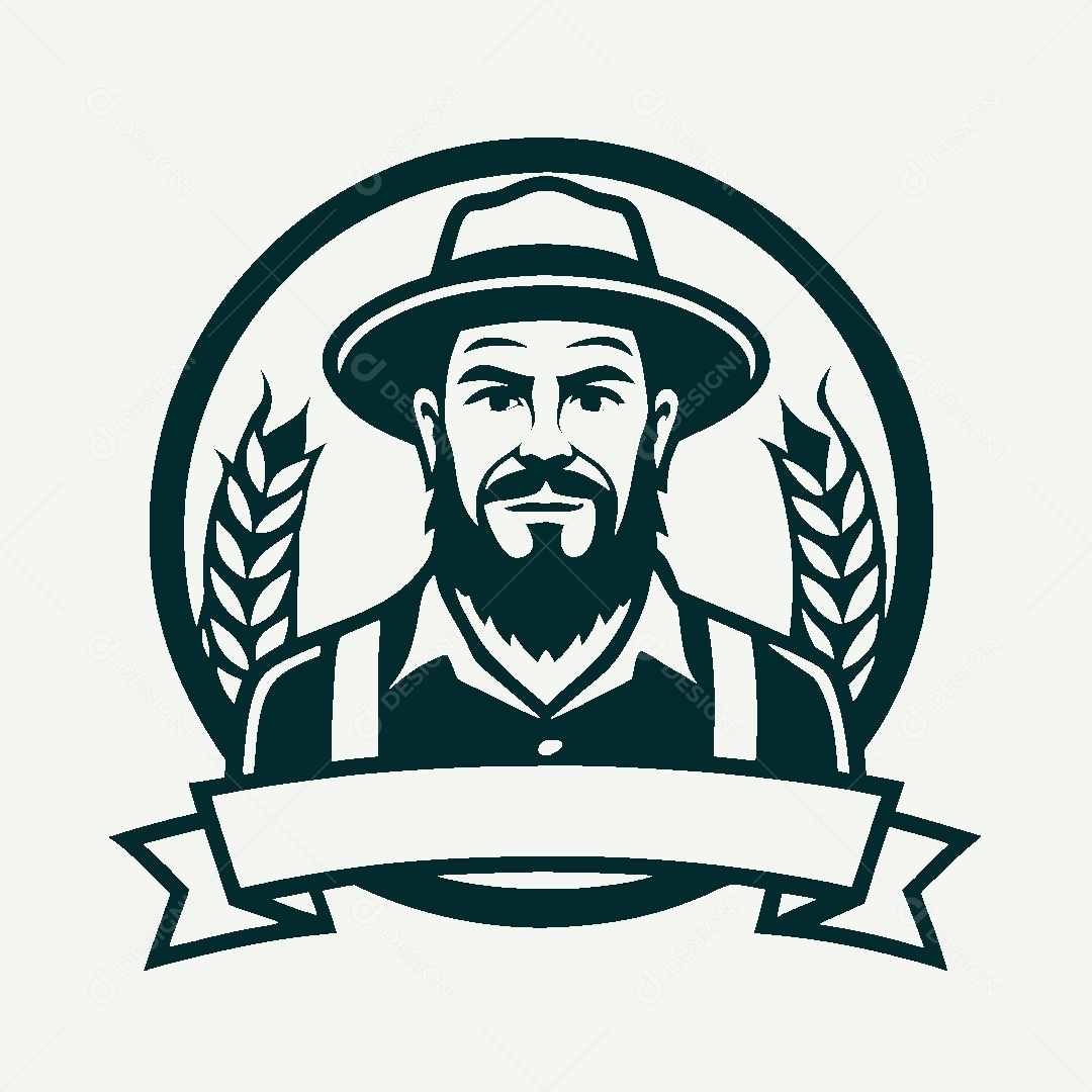 Modelo de Logo de Fazendeiro Vetor EPS