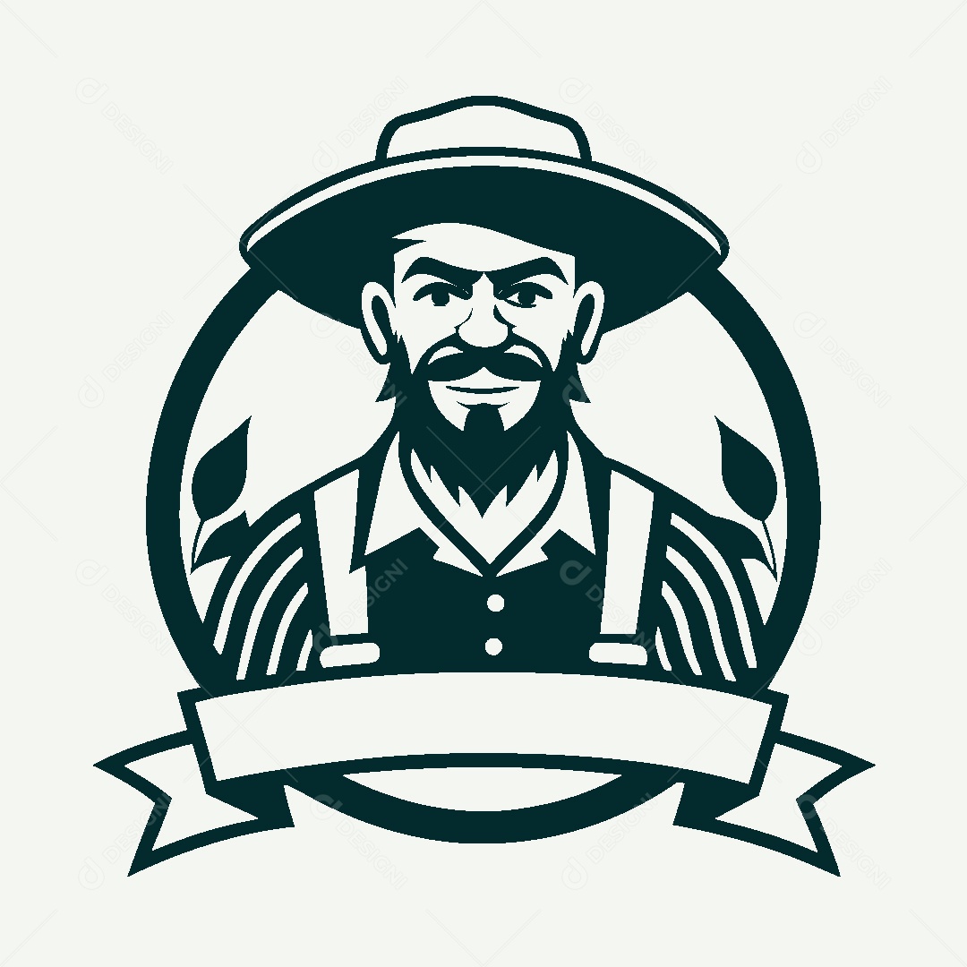 Modelo de Logo de Fazendeiro Vetor EPS