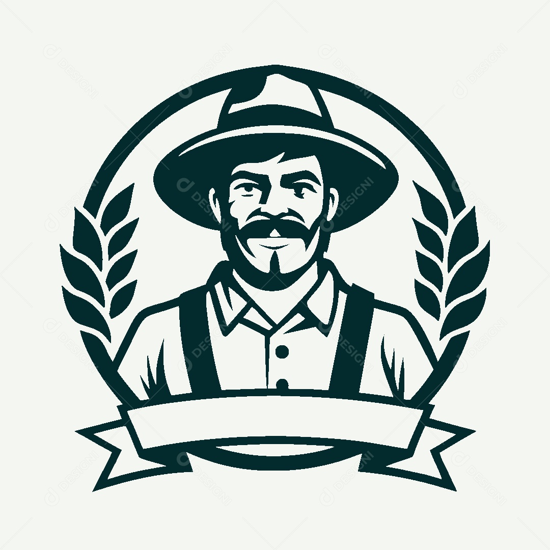 Modelo de Logo de Fazendeiro Vetor EPS