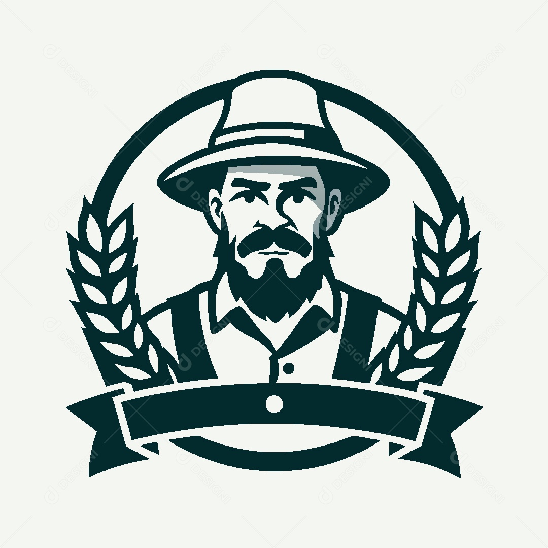 Modelo de Logo de Fazendeiro Vetor EPS