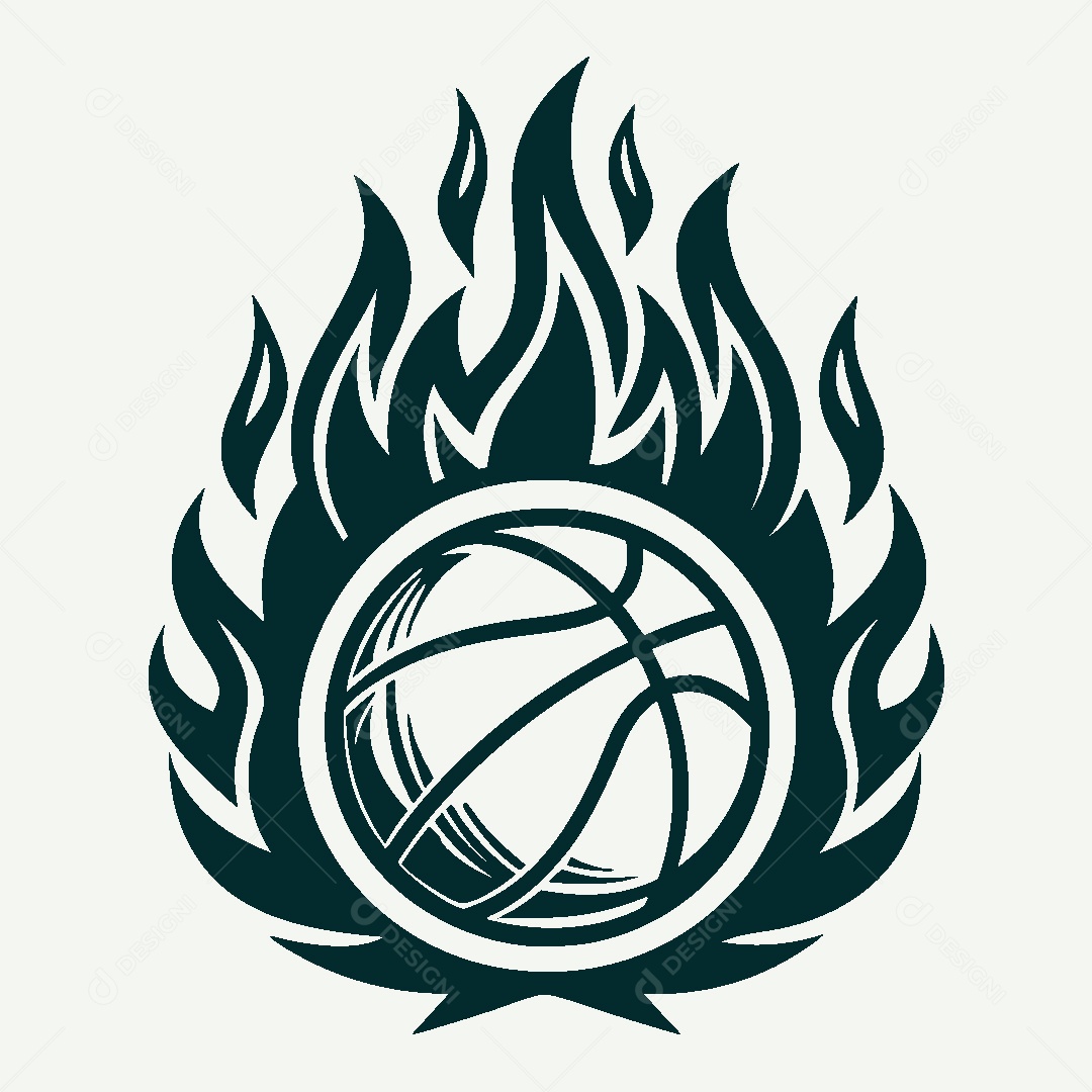 Modelo de Logo de Basquete Vetor EPS